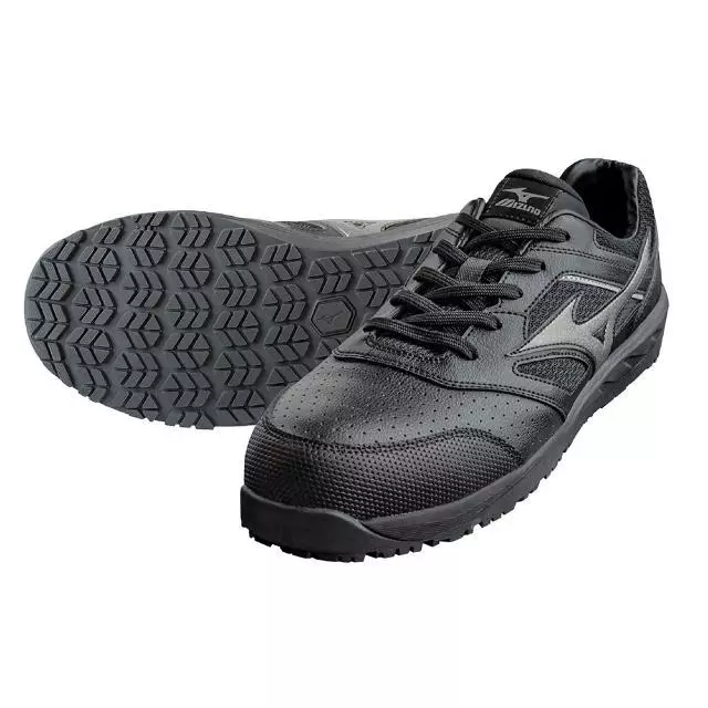 【飆破盤】MIZUNO 美津濃 安全鞋 松懋SMU F1GD247909 黑底黑身灰勾 工作鞋 保護 工程 鞋子
