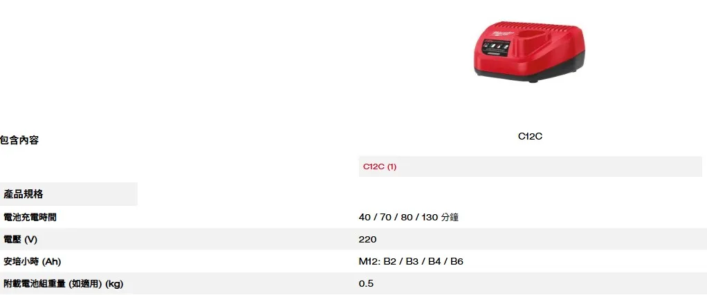 【飆破盤】美沃奇 milwaukee 米沃奇 M12 12V 充電器 C12C C 12 C