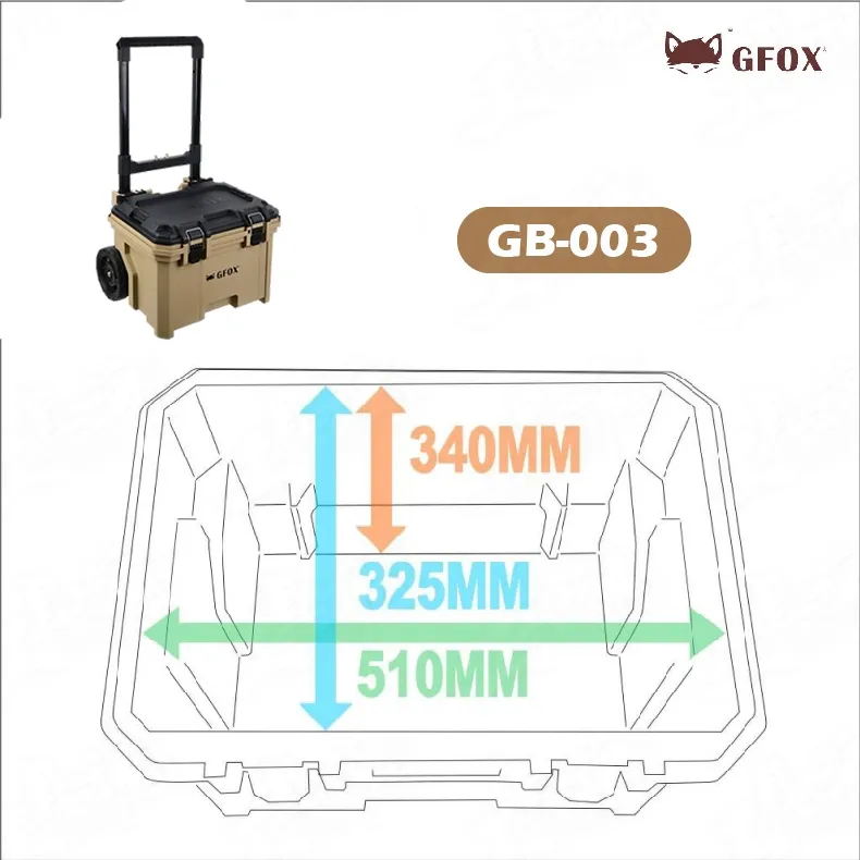 【飆破盤】風霸 GFOX GB-003 雙輪箱 工具箱 推車 配套箱 工具收納 工程