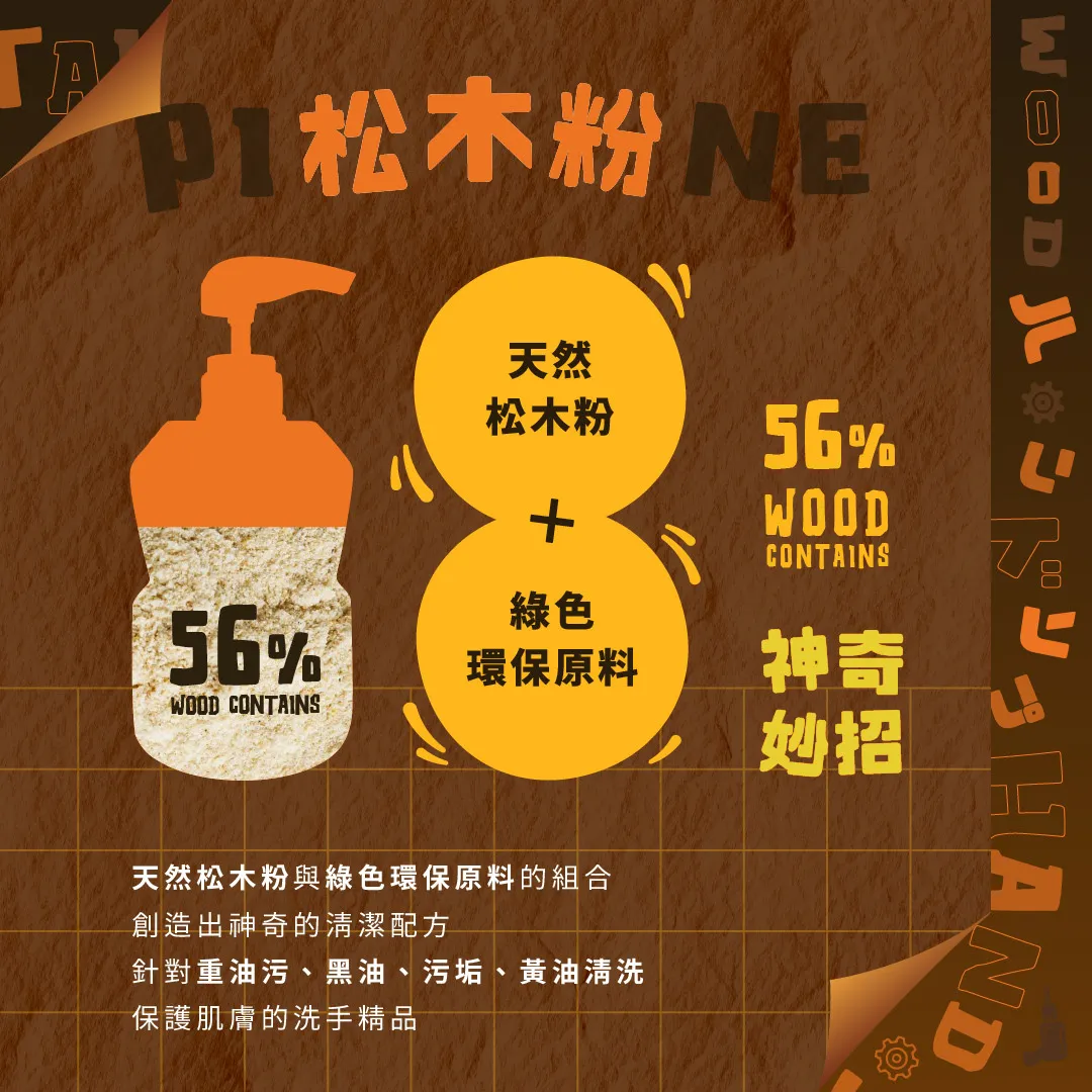 【飆破盤】WOODEN CLEAN 木易潔 重油汙木頭洗手膏 4L 黃油 黑油 機油