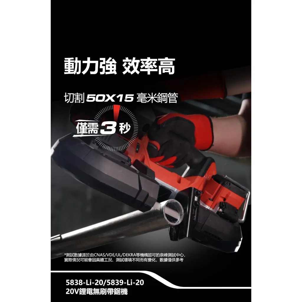 【飆破盤】DEVON大有 20V無刷帶鋸機 5839-LI-20 138mm 工程 水電 無碳刷 裝潢