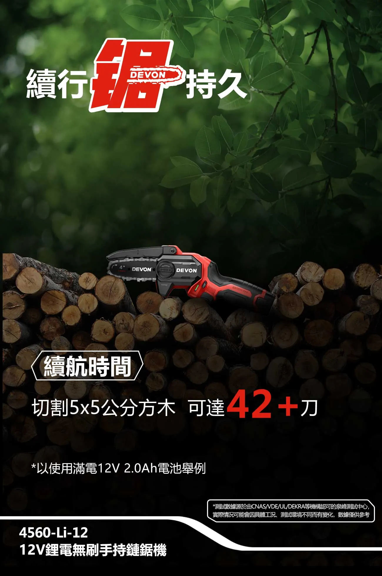 【飆破盤】DEVON大有 12V 充電 無刷手持鏈鋸機 (4