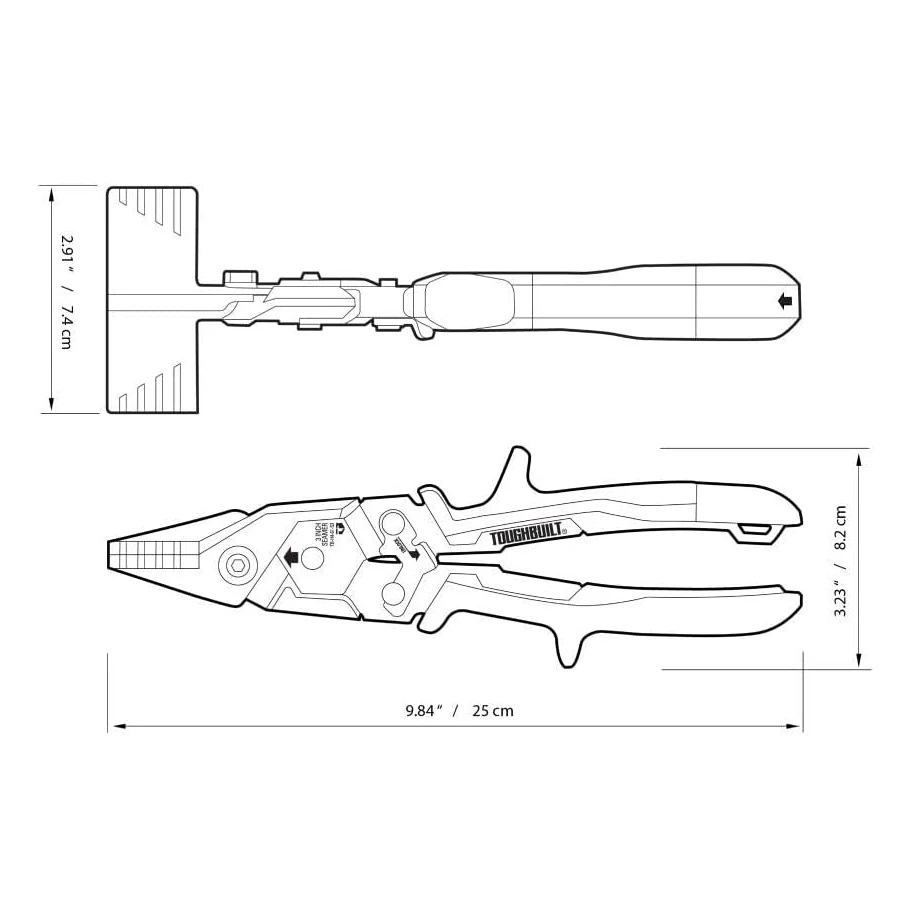 【飆破盤】TOUGHBUILT 托比爾 TB-H4-61-S3 夾鐵板鉗具 3英吋 手工具 鉗子 工程 鐵片 水電