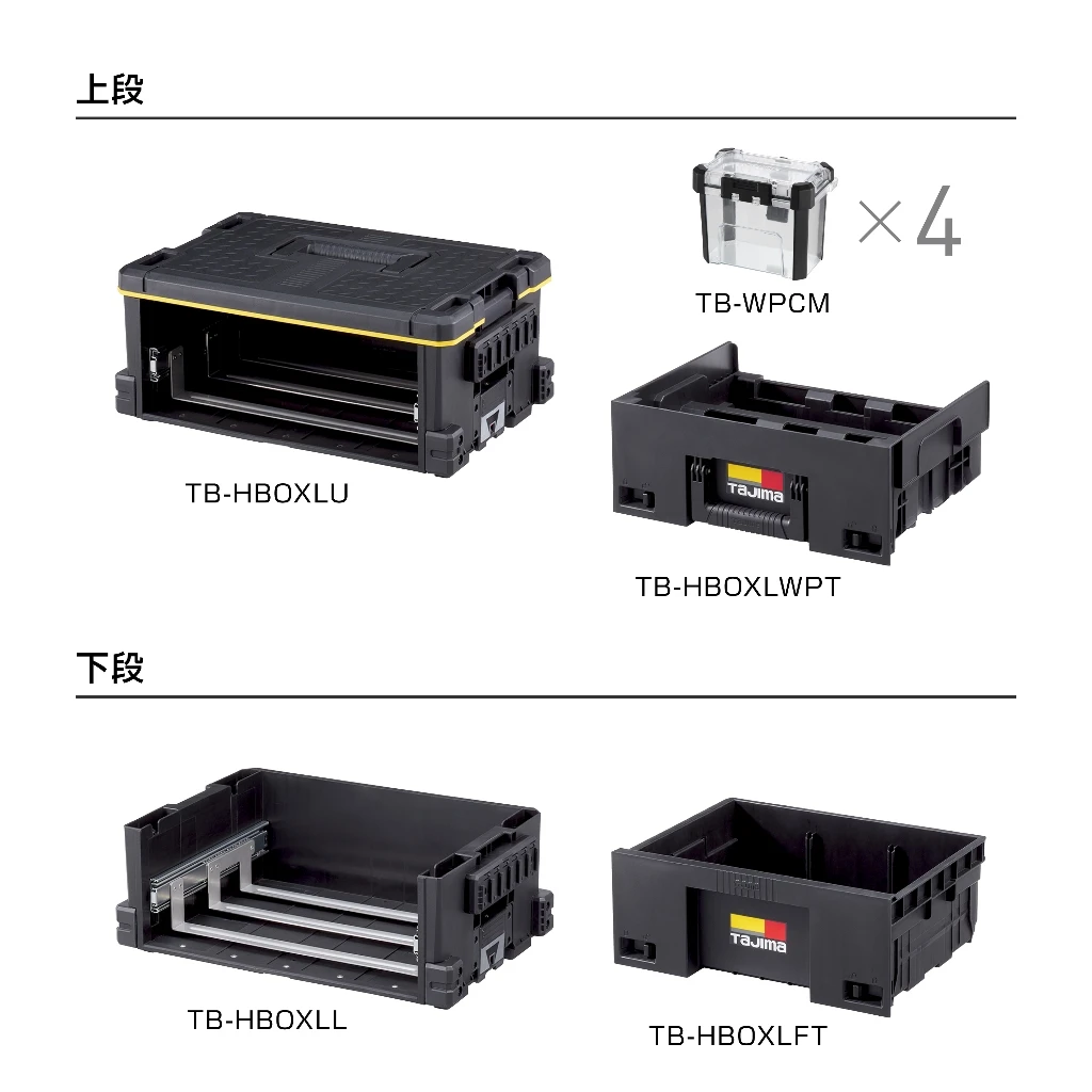 【飆破盤】TAJIMA 田島 TB-HBOXL2 快扣式抽屜箱L2層SET 零件 工具 收納 配套抽屜 系統箱 工程