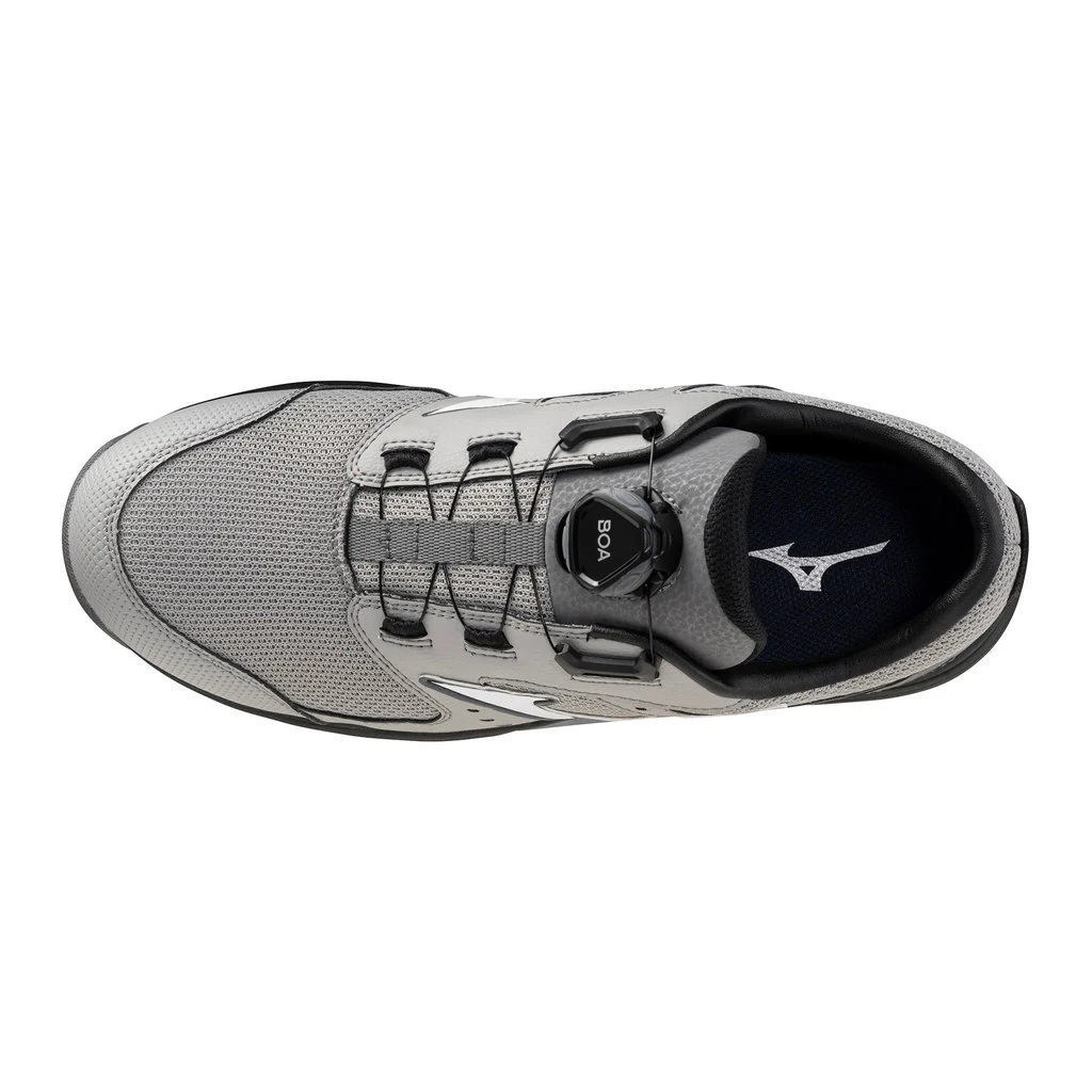 【飆破盤】MIZUNO 美津濃 美津濃 安全鞋 F1GA266305 黑底灰身白勾 防護鞋 安全鞋 鋼頭鞋