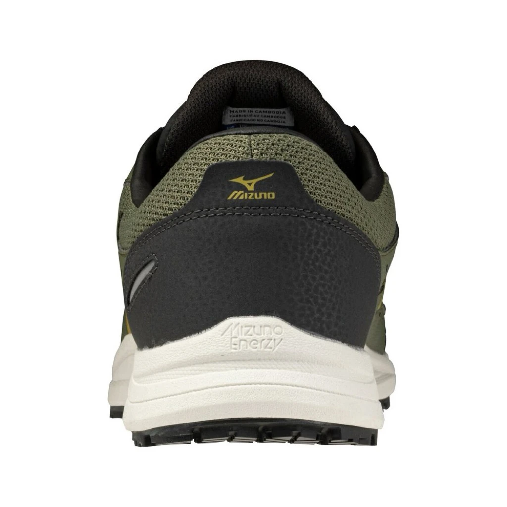 【飆破盤】MIZUNO 美津濃 安全鞋 F1GA266336 白底軍線身金勾 工作鞋 保護 輕量 防滑 塑鋼頭 透氣