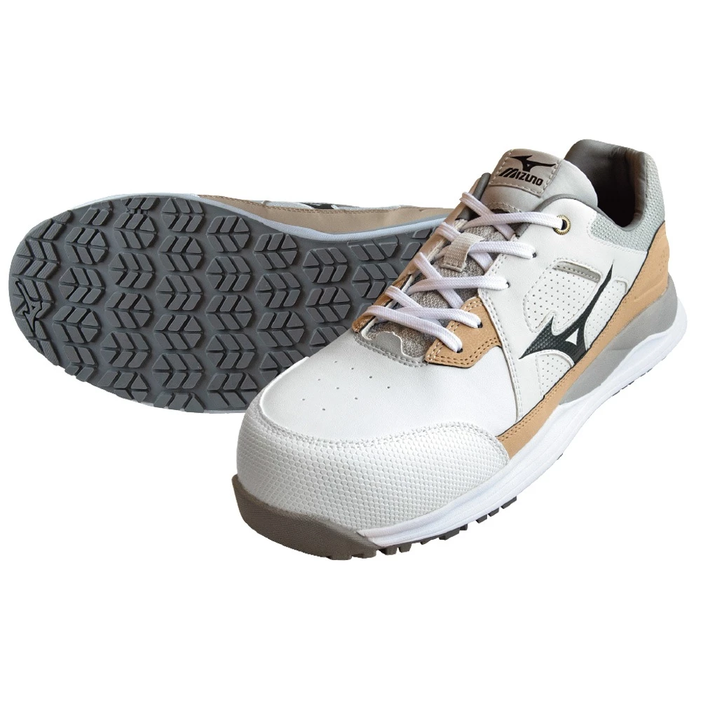 【飆破盤】MIZUNO 美津濃 安全鞋 F1GA247101 灰底白身灰勾 工作鞋 工程 工作鞋