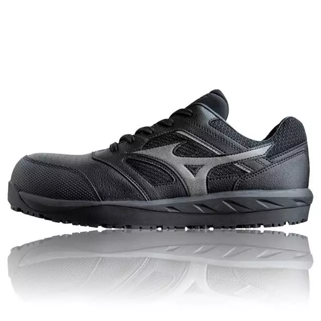 【飆破盤】MIZUNO 美津濃 安全鞋 松懋SMU F1GD247909 黑底黑身灰勾 工作鞋 保護 工程 鞋子