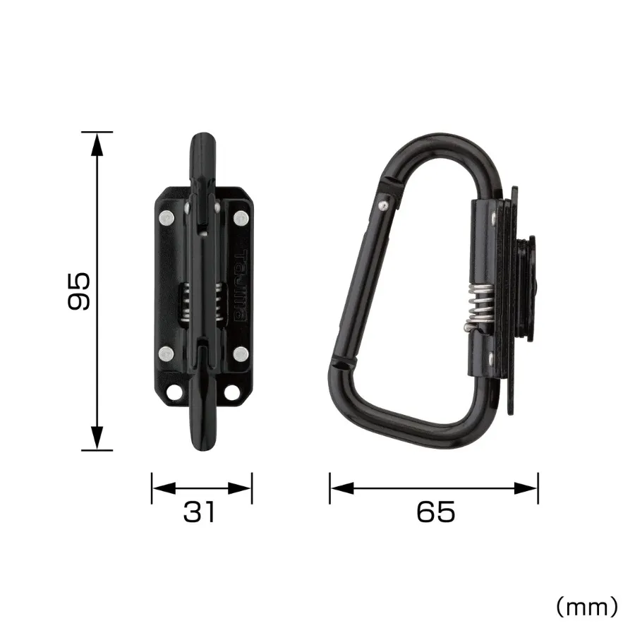  【飆破盤】TAJIMA田島 Custom快扣式工具掛勾 C型 可折 窄版