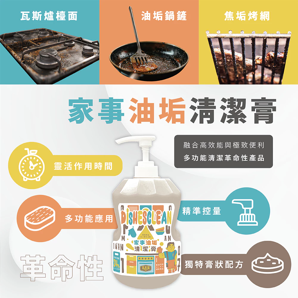 【飆破盤】木易潔 Wooden Clean 綠色家事清潔禮盒組 木頭洗手膏 家事油垢清潔膏 木頭洗碗精 三入組 送禮