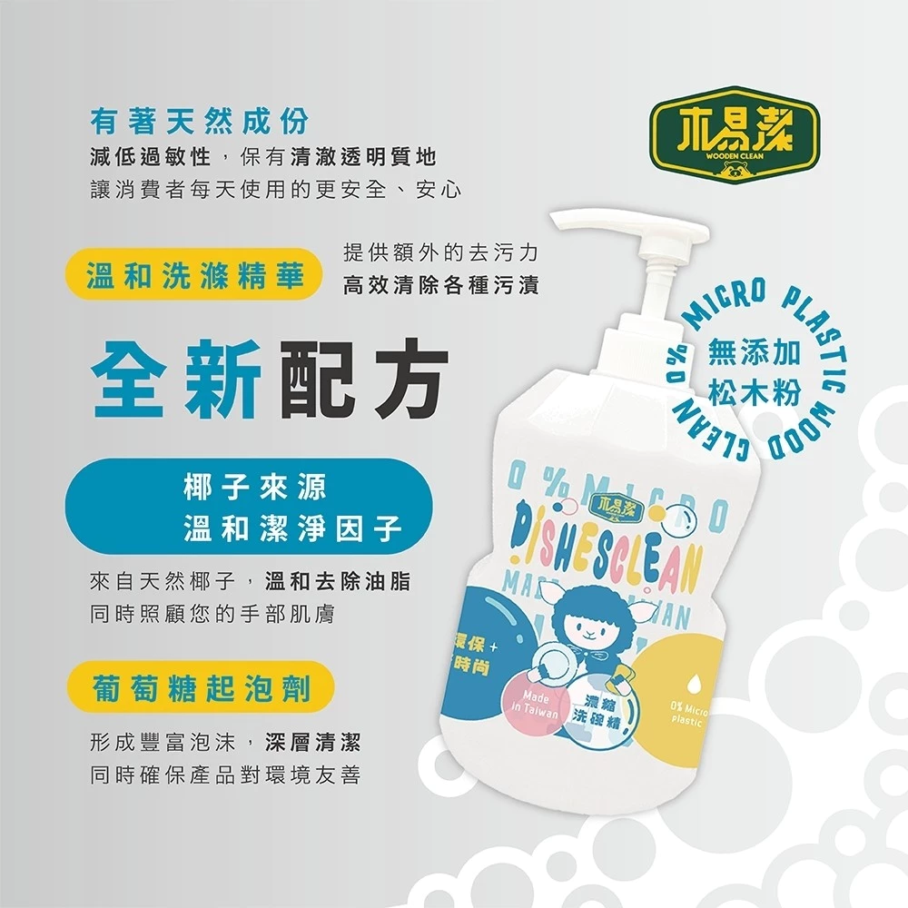 【飆破盤】木易潔 Wooden Clean 濃縮洗碗精 天然 環保 家庭必備 廚房 家用 餐飲業 洗碗精