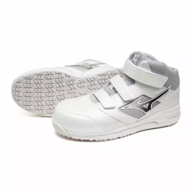 【飆破盤】MIZUNO 美津濃 安全鞋 白色黑勾 F1GA256701 保護鞋 工程 保護