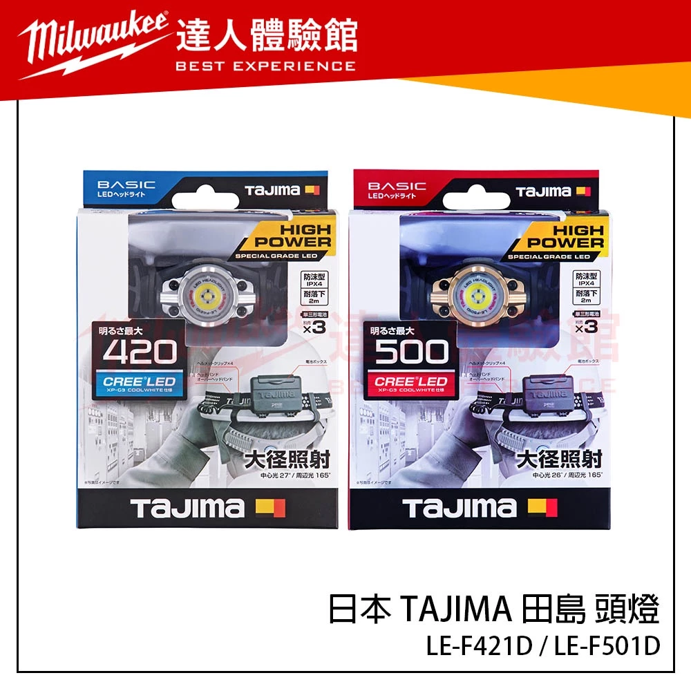 【飆破盤】日本 TAJIMA 田島 頭燈 LE-F421D LE-F501D 大徑照射 高流明 LED 頭燈 高亮度