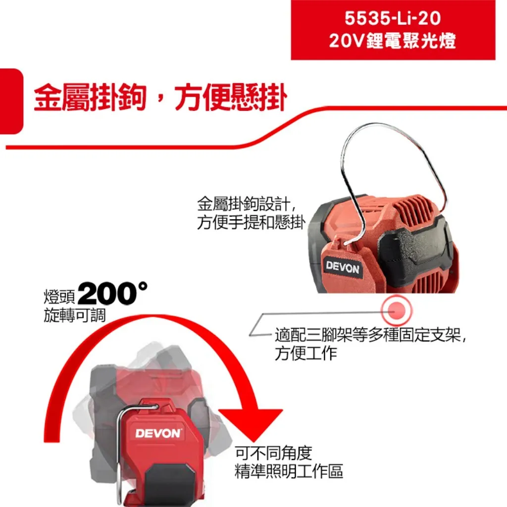 【飆破盤】DEVON大有 20V聚光燈 2800lm 5535-LI-20 照明 燈具 工程 水電 裝潢