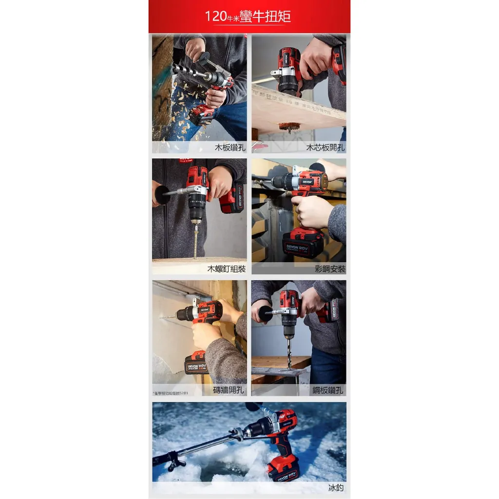 【飆破盤】DEVON大有 20V無刷震動電鑽 5283-LI-20TSI 無碳刷 電動工具 工程 裝潢 水電
