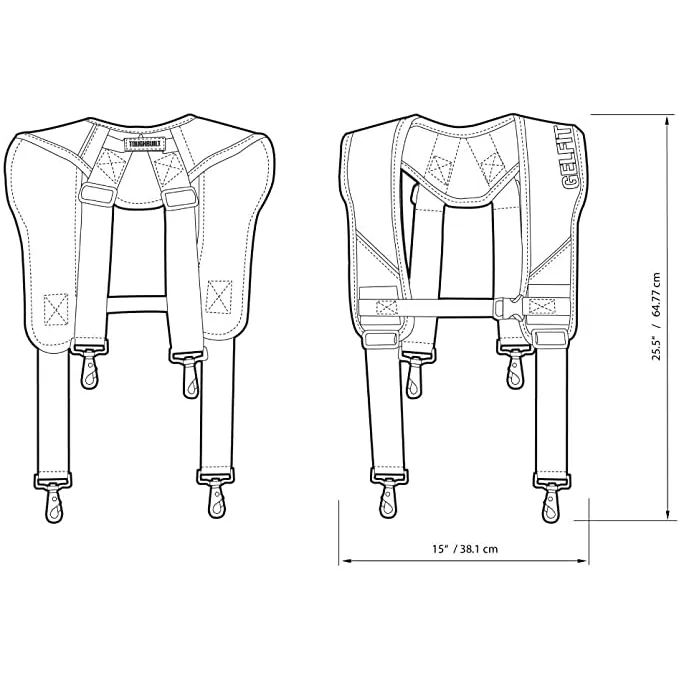 【飆破盤】TOUGHBUILT TB 托比爾 TB-CT-51G 透氣型肩背帶-附4個與腰帶連接扣環 工作腰帶 電工腰帶