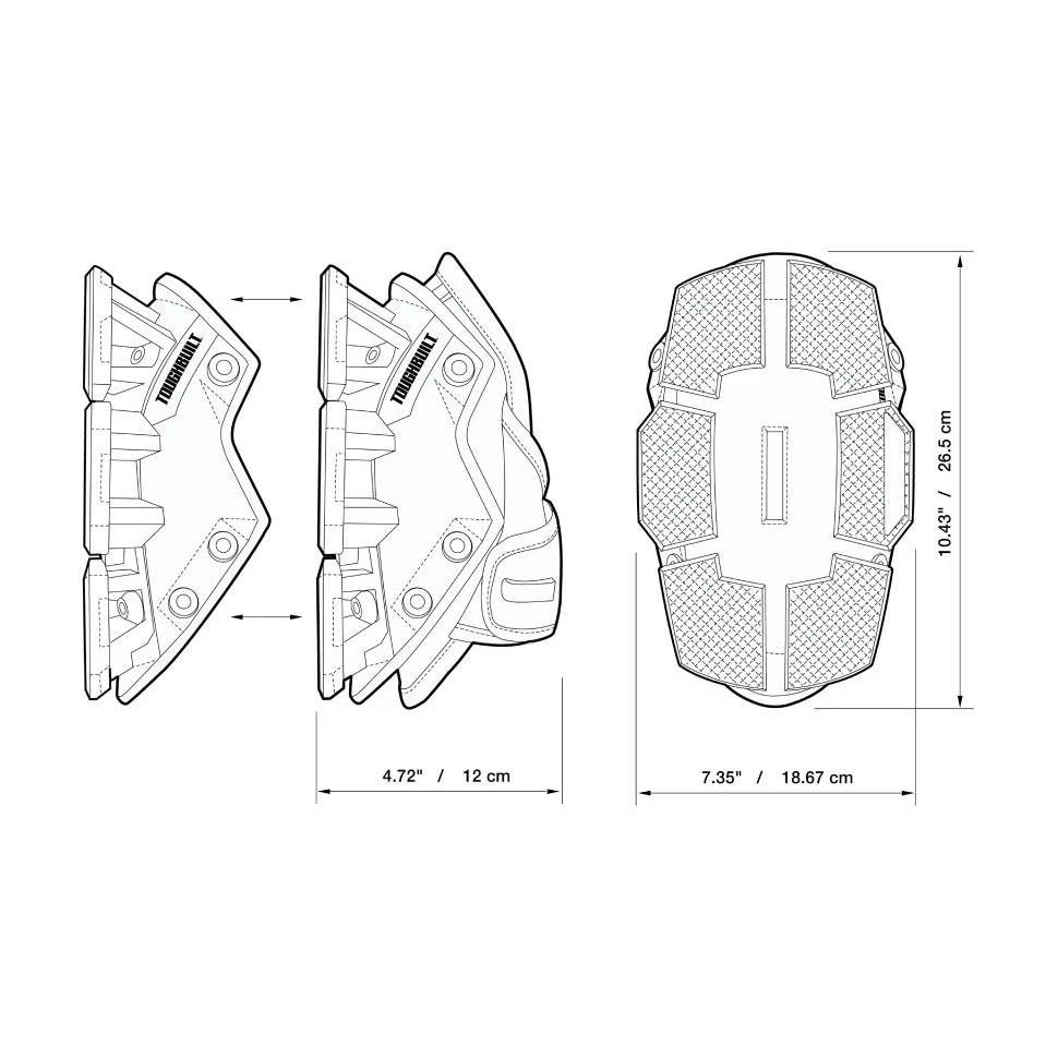 【飆破盤】TOUGHBUILT 托比爾 TB-KP-G205 GelFit護膝-黃金甲 可拆卸