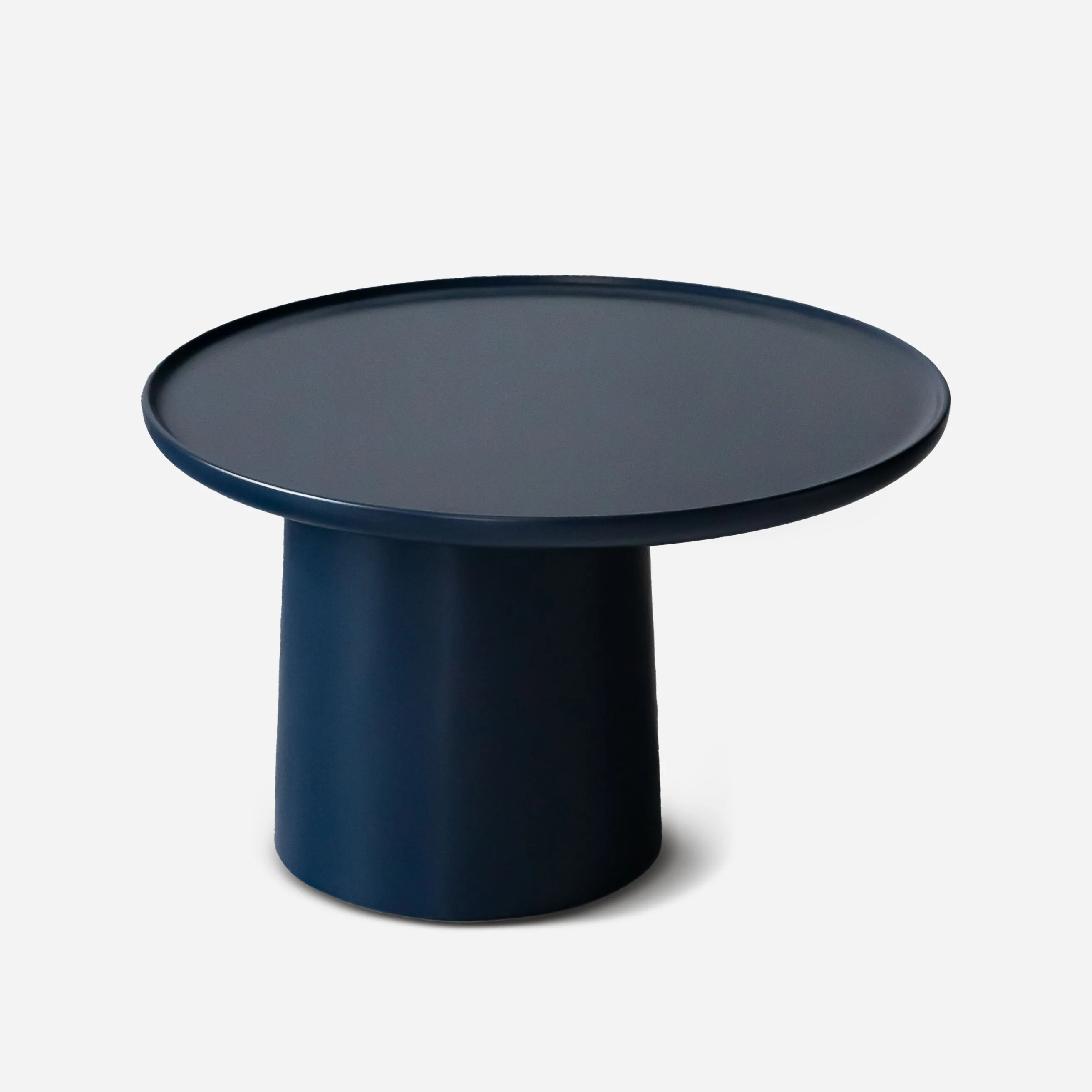 藍色實木皮茶几