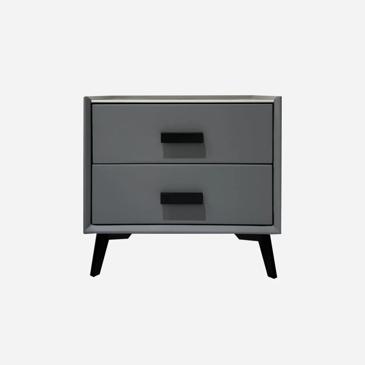 低調灰床頭櫃|皮革系列