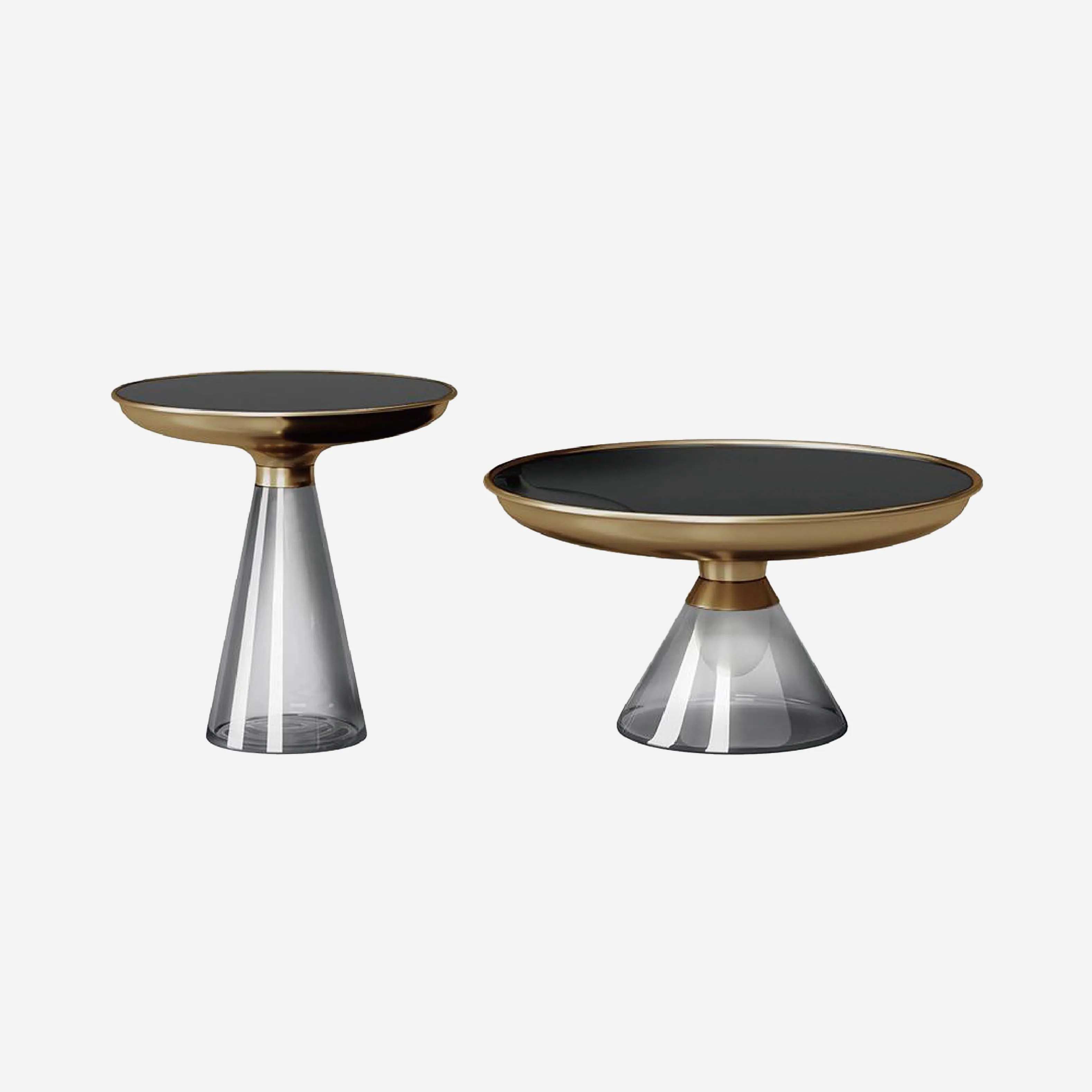 透明玻璃茶几組