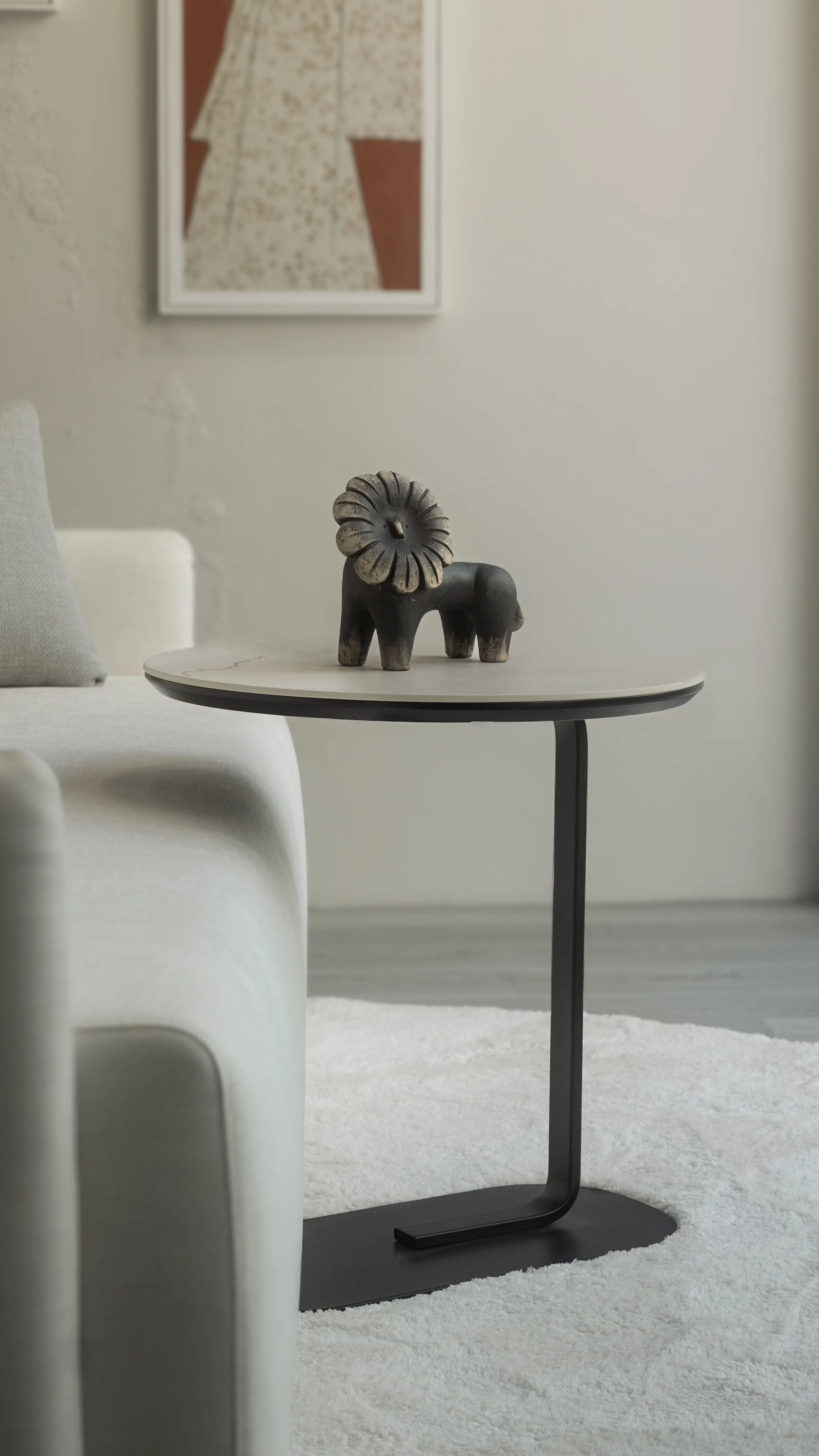 裂紋Y字-圓形茶几