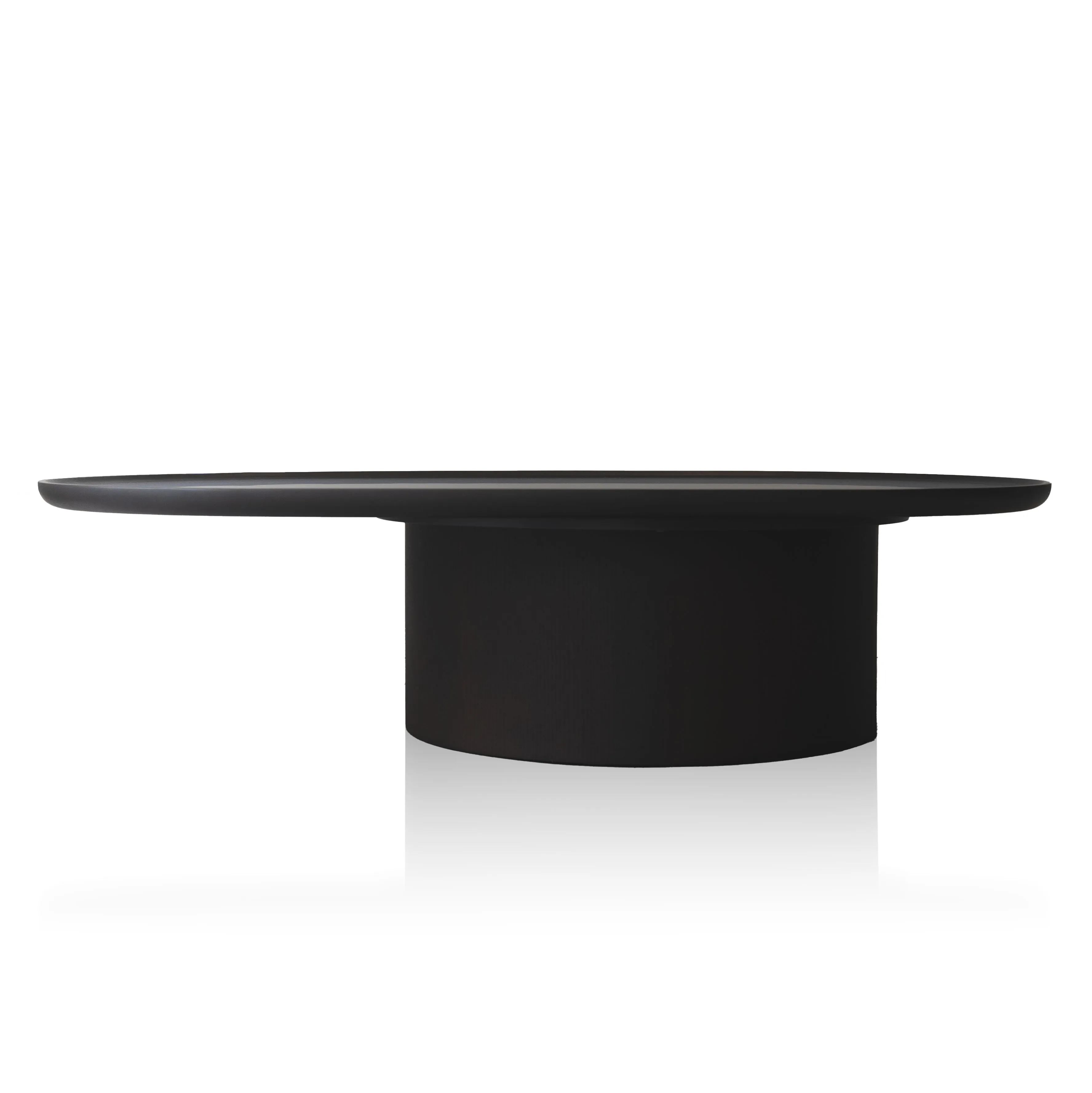 黑色實木皮茶几