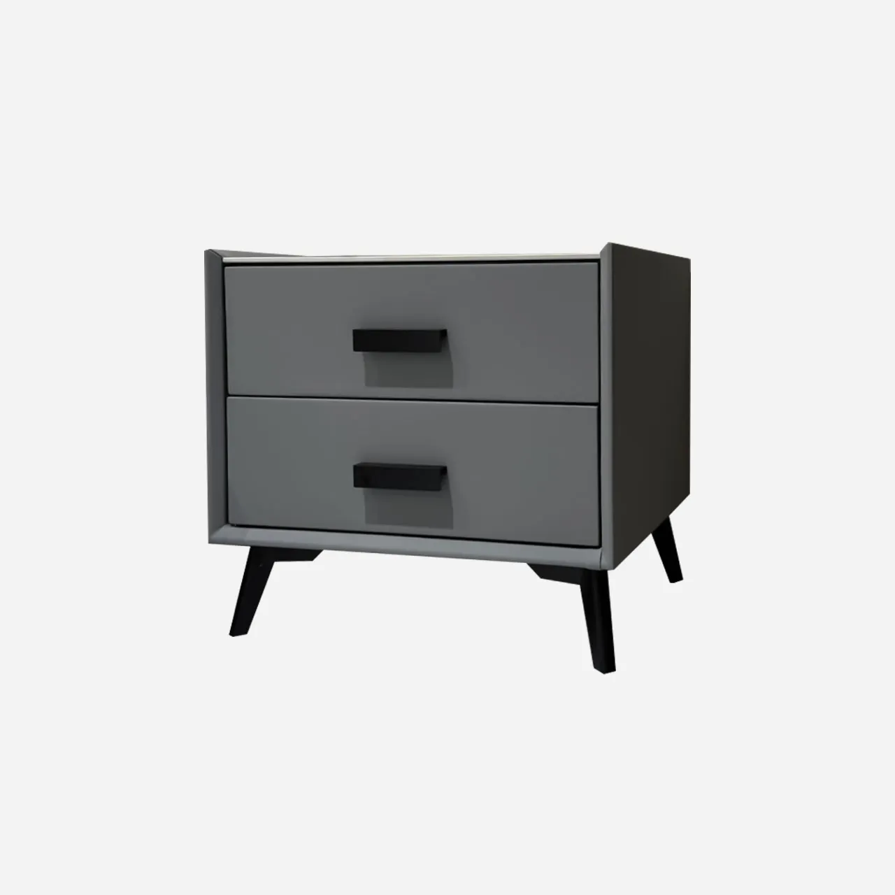低調灰床頭櫃|皮革系列