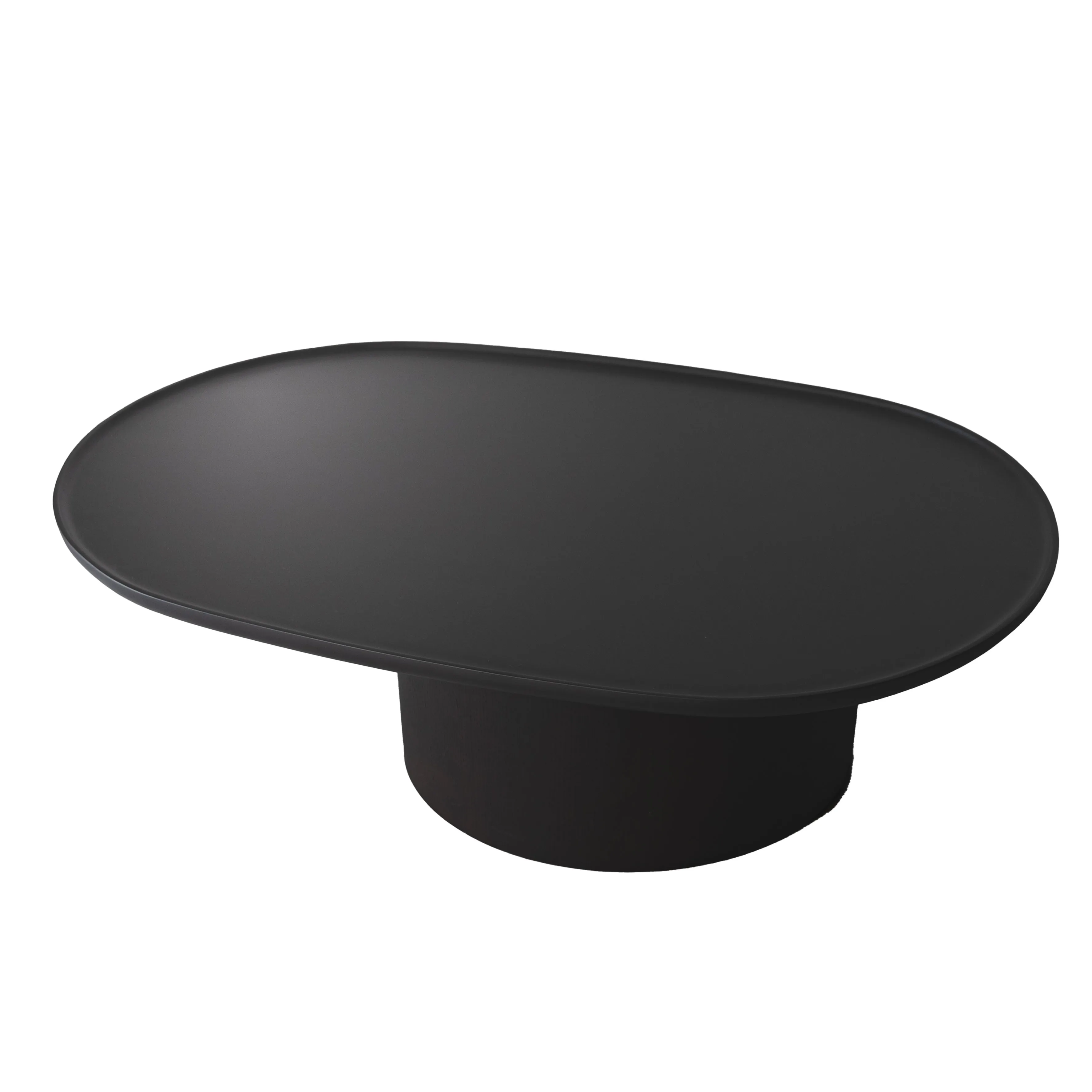 黑色實木皮茶几