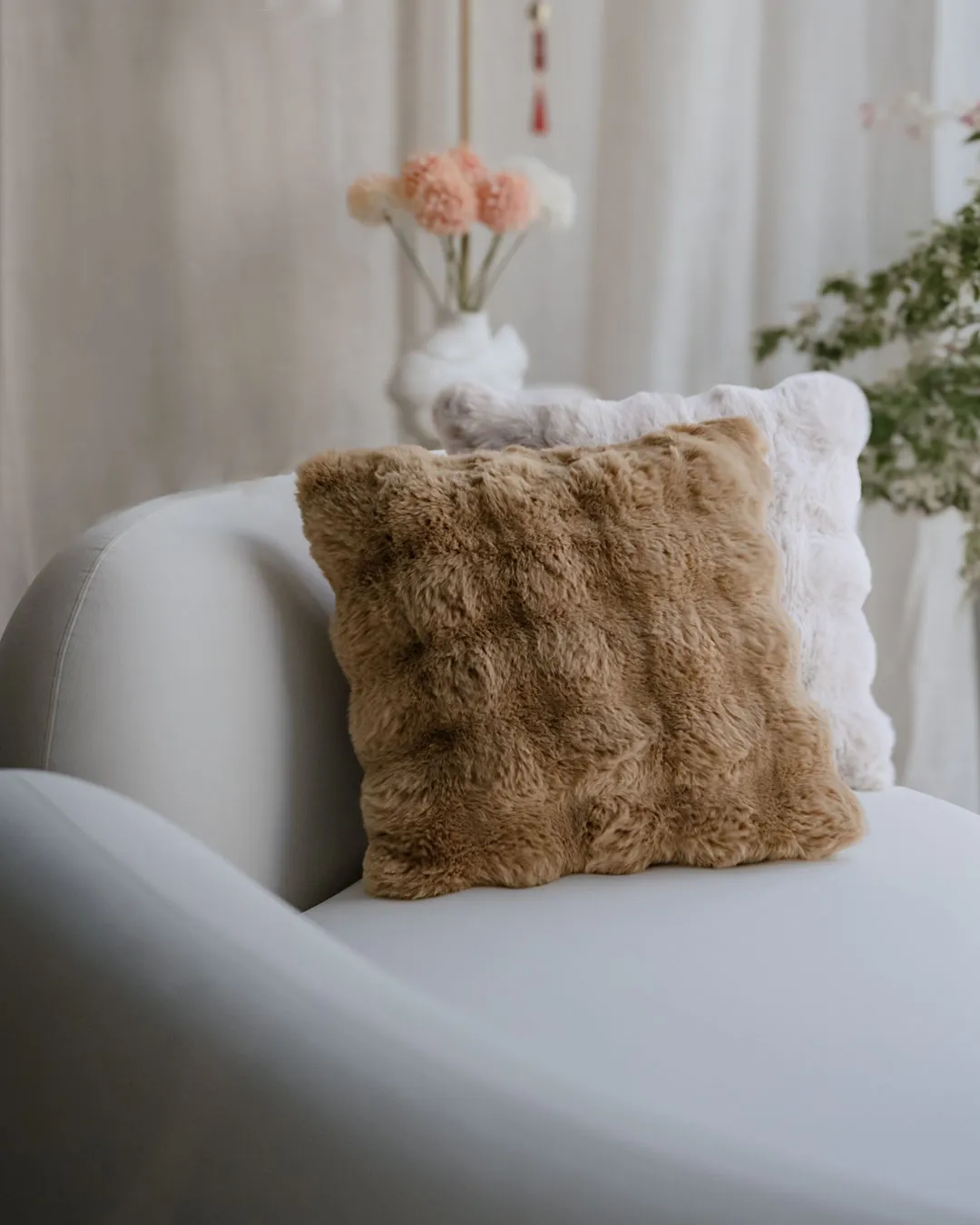 柔霧兔毛抱枕(三色)