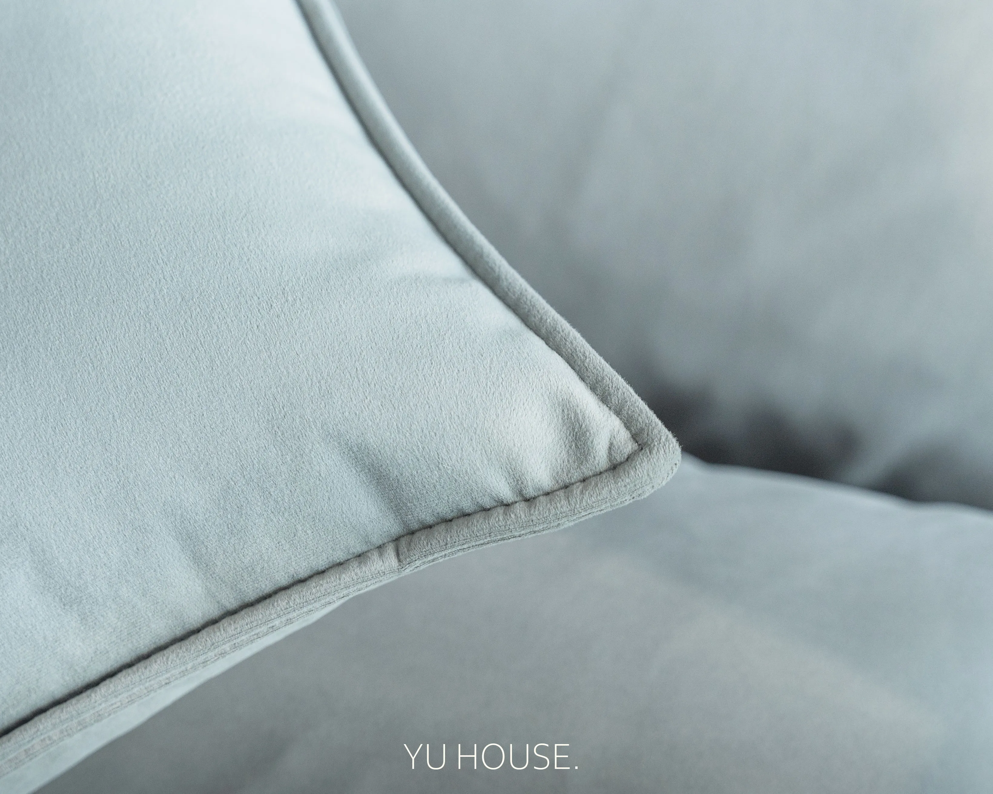 霧藍短絨·舒柔沙發