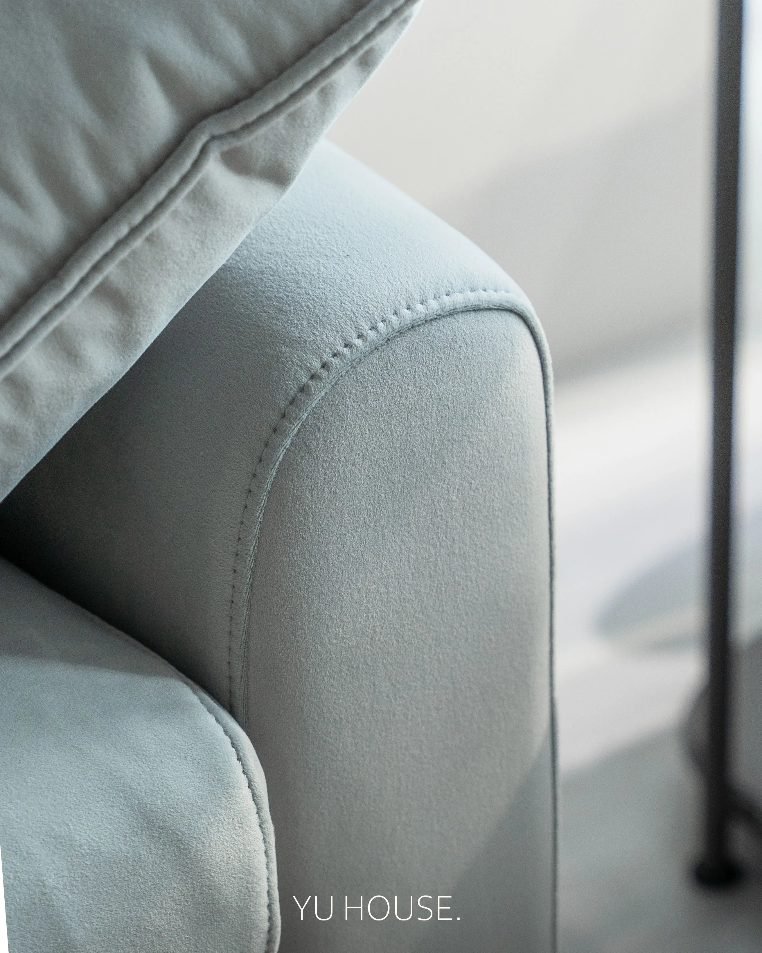 霧藍短絨·舒柔沙發