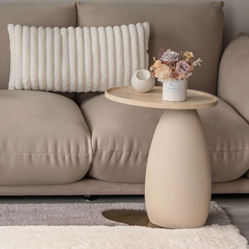 白色大理石茶几