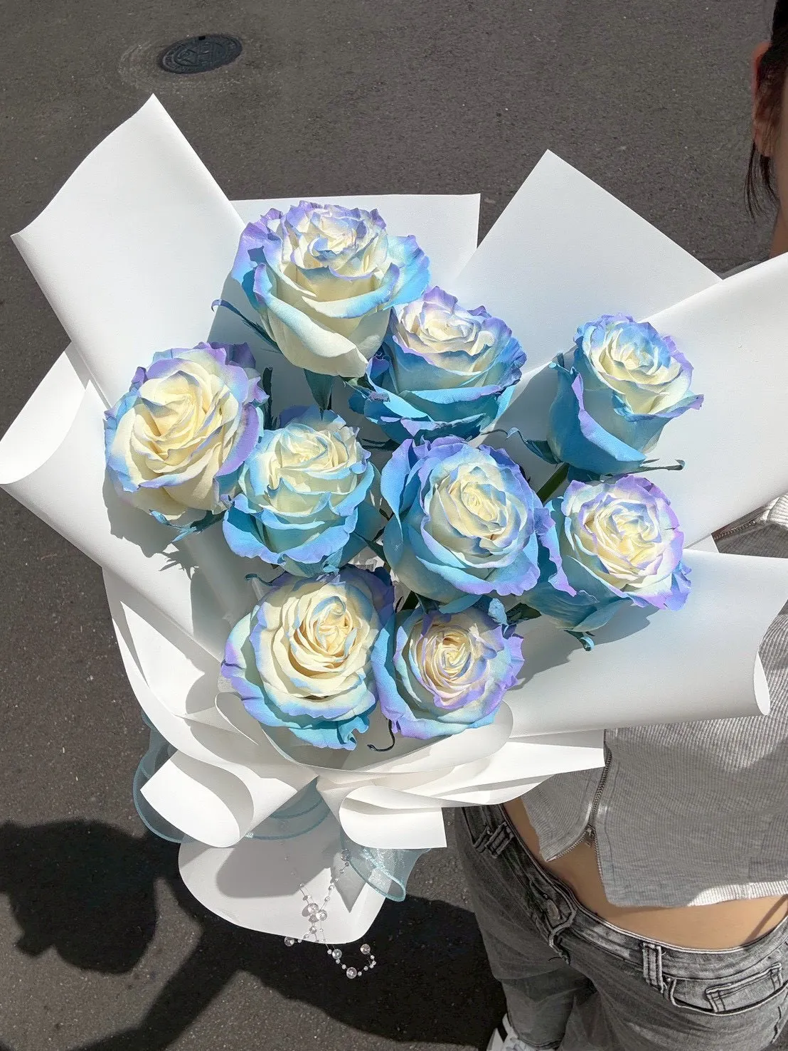 星空藍玫瑰花束