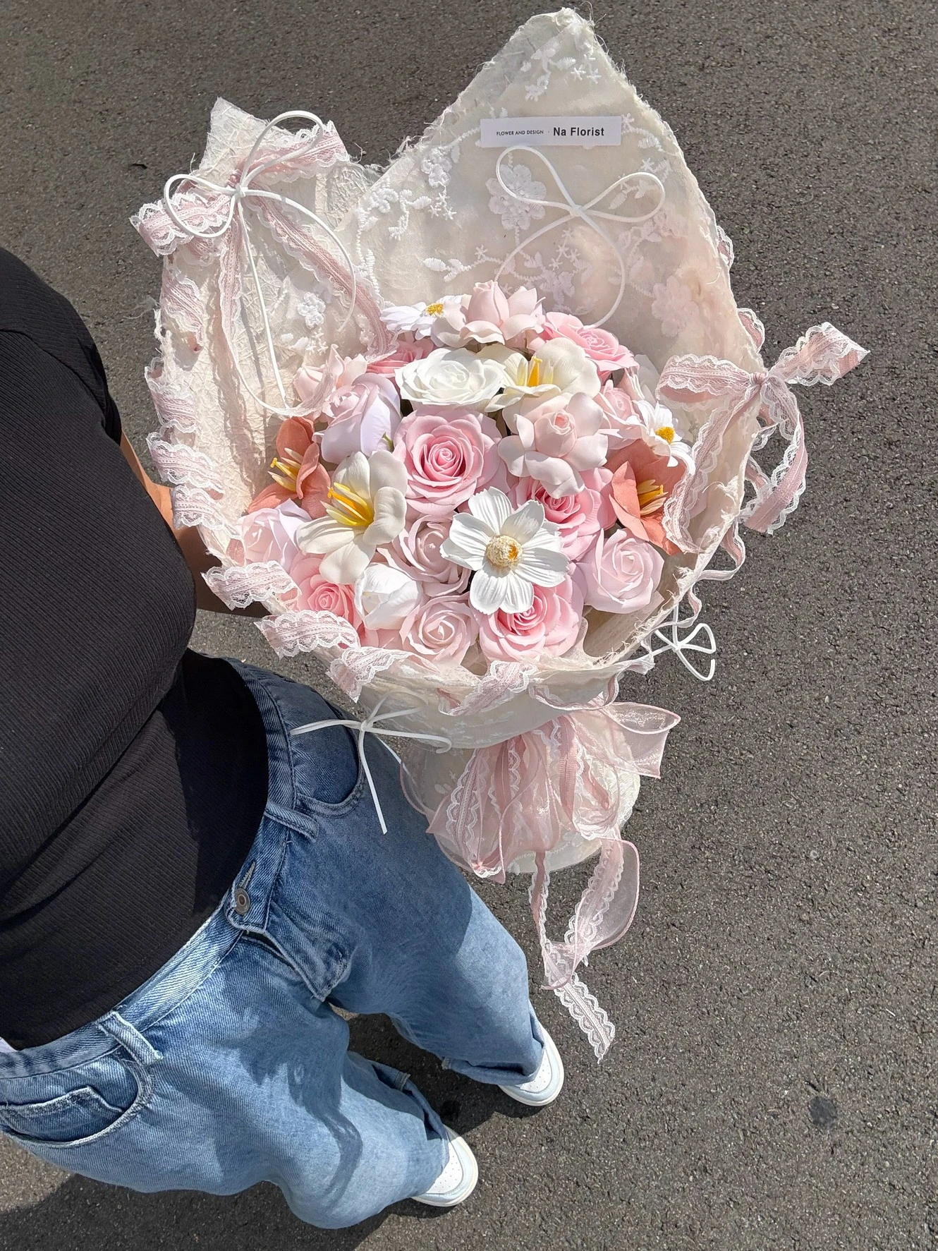 小紅書繽紛蕾絲香皂花束