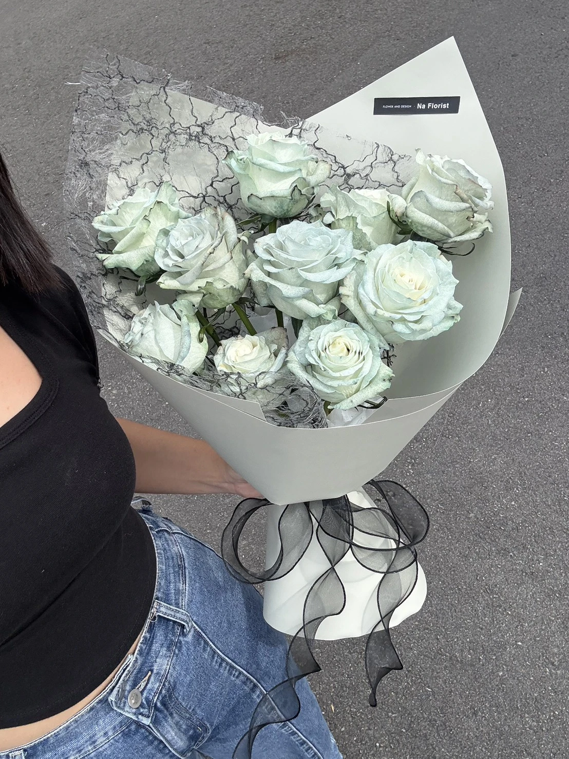 巧可力薄荷玫瑰鮮花花束