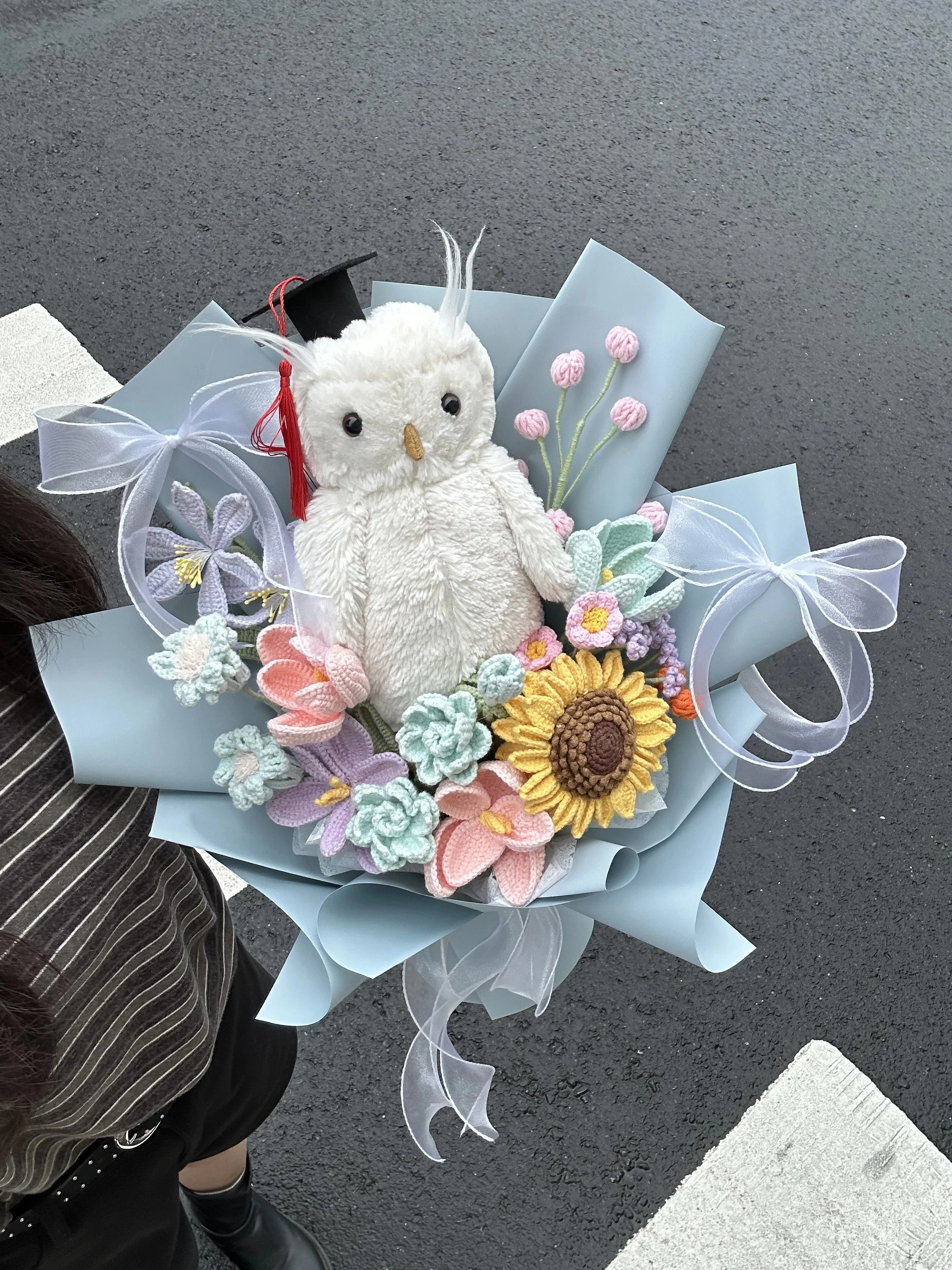Jellycat貓頭鷹針織花束