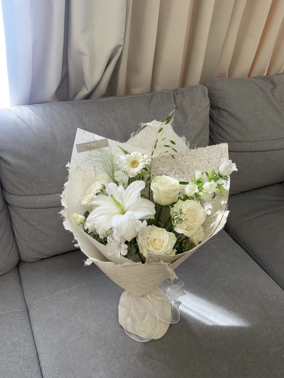 白太陽玫瑰花束