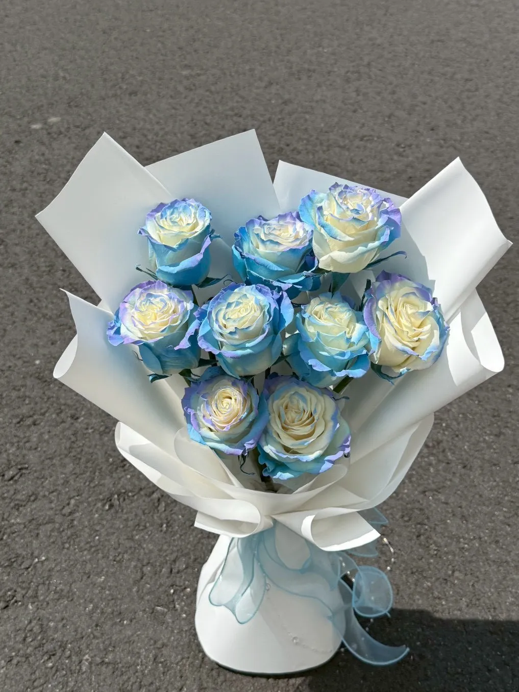 星空藍玫瑰花束