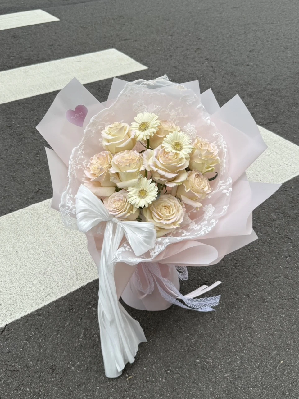 非洲菊進口玫瑰鮮花花束