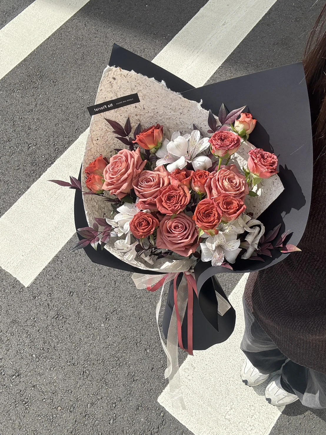 磨砂玫瑰進口花束