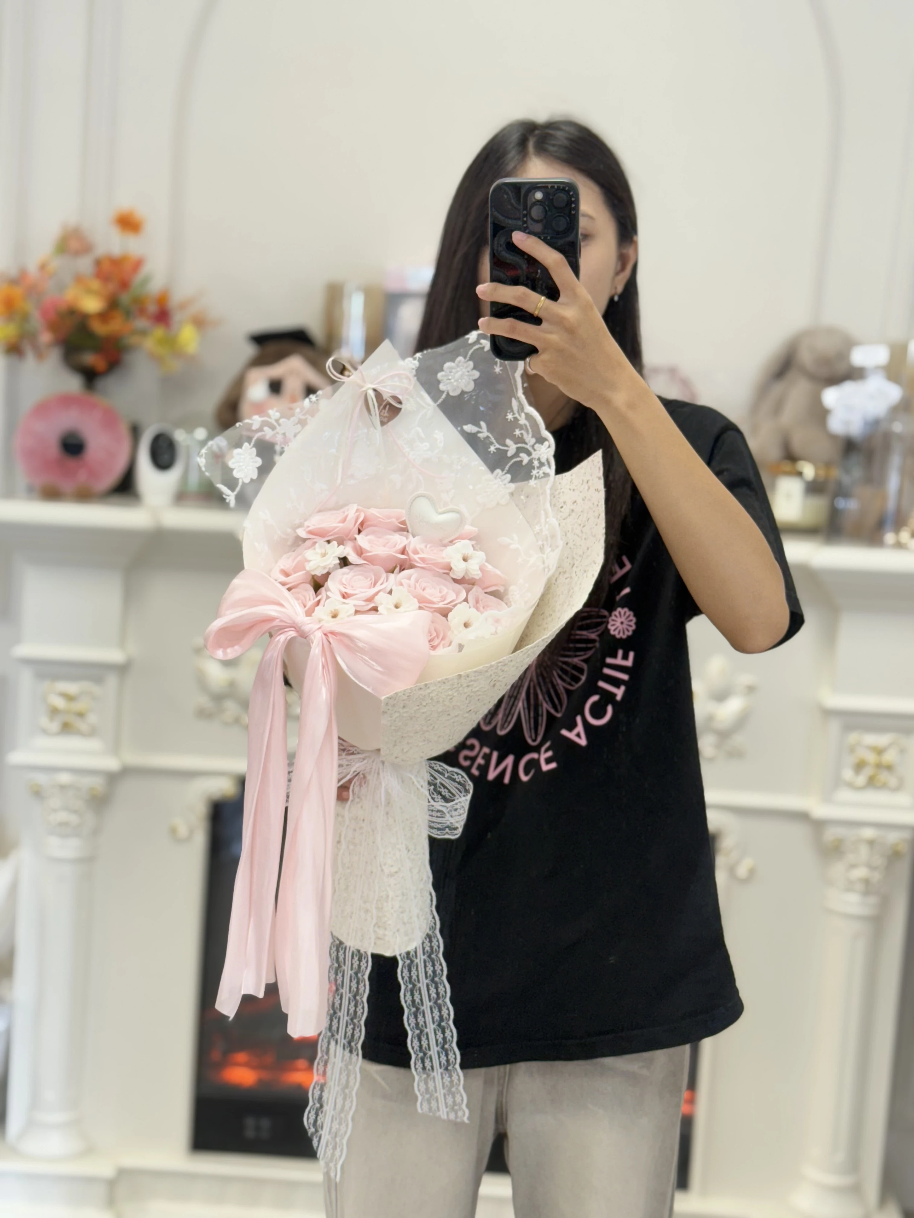愛心蝴蝶玫瑰香皂花束