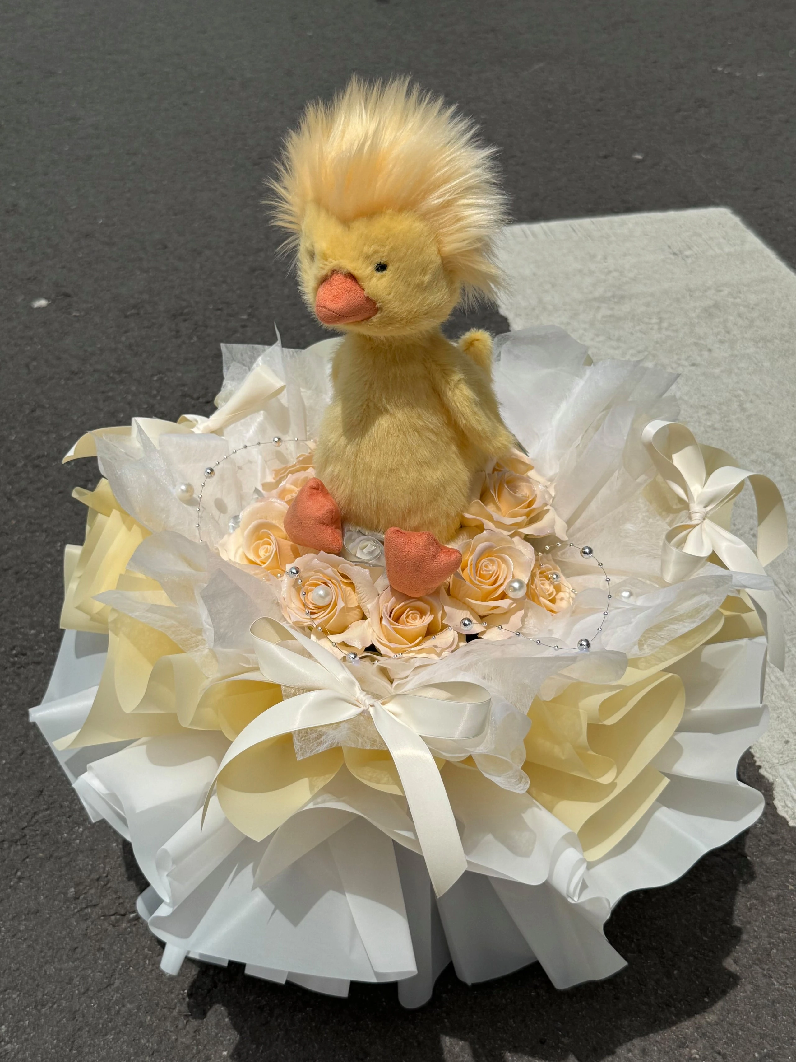 Jellycat炸毛鴨花束