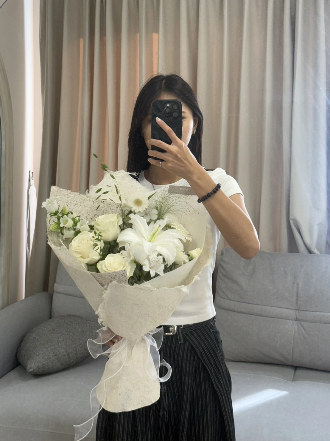 白太陽玫瑰花束