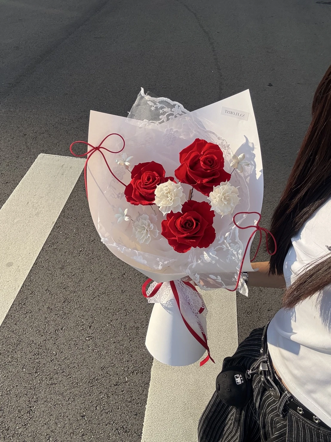 紅玫瑰永生花束