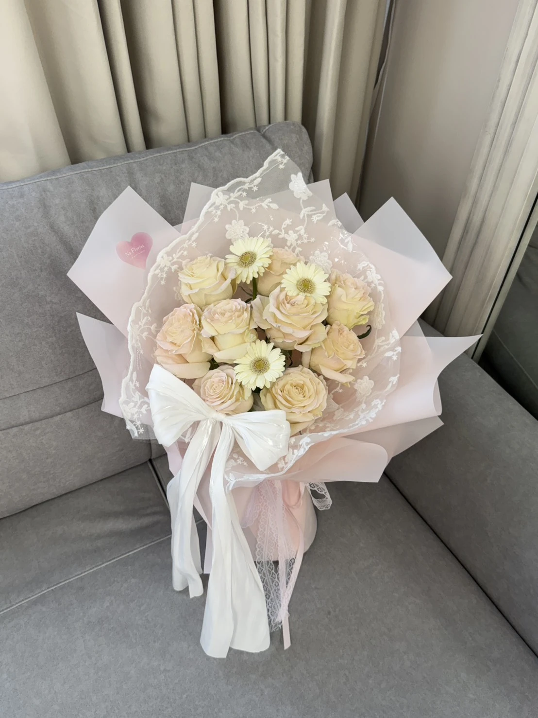 非洲菊進口玫瑰鮮花花束