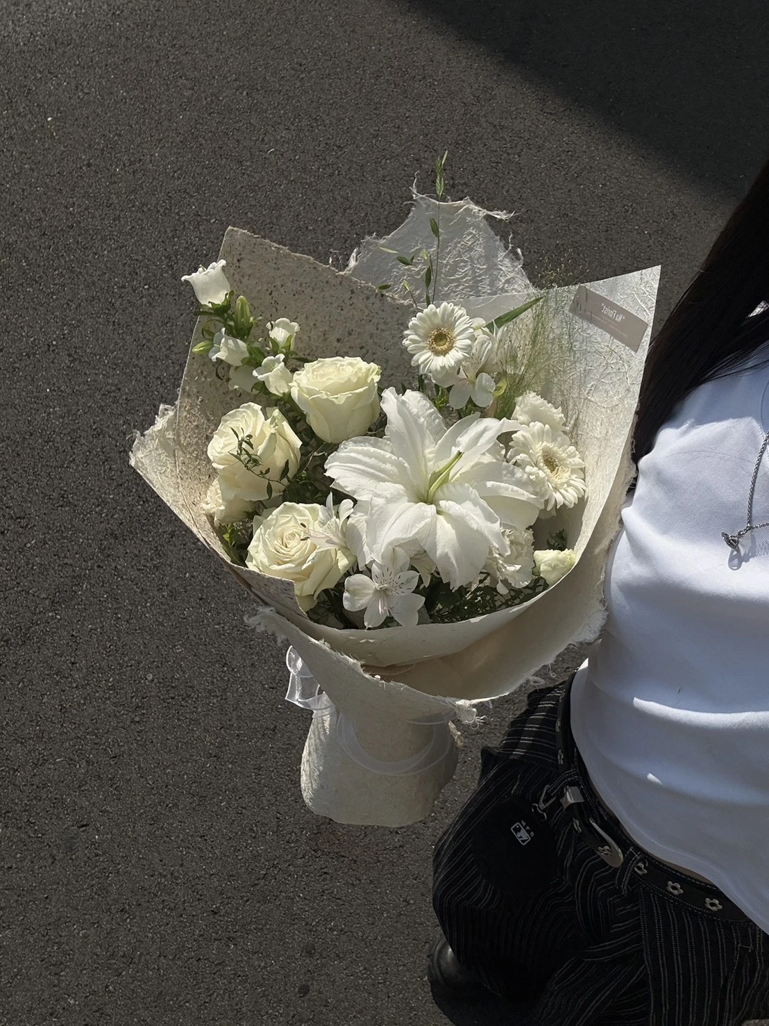 白太陽玫瑰花束