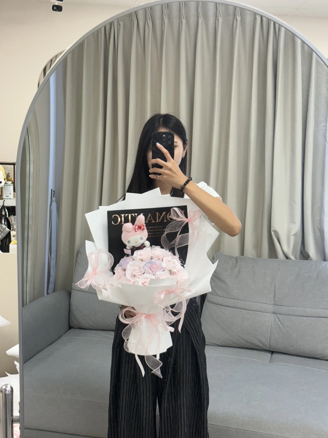 美樂蒂粉玫瑰香皂花束
