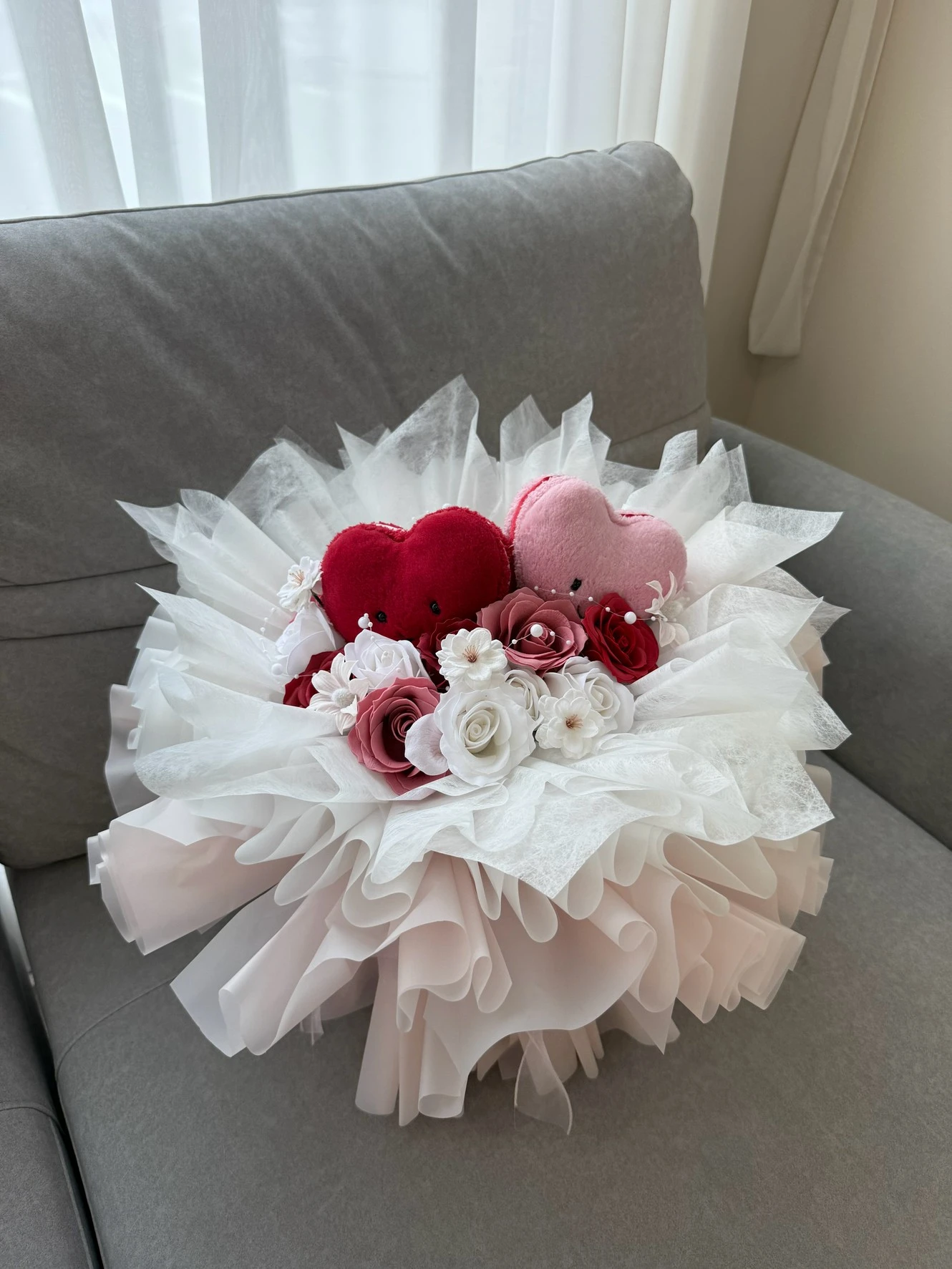 jellycat愛心馬卡龍香皂花束