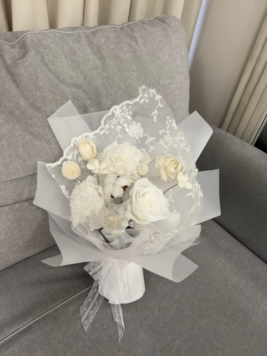 永生芍藥玫瑰花束