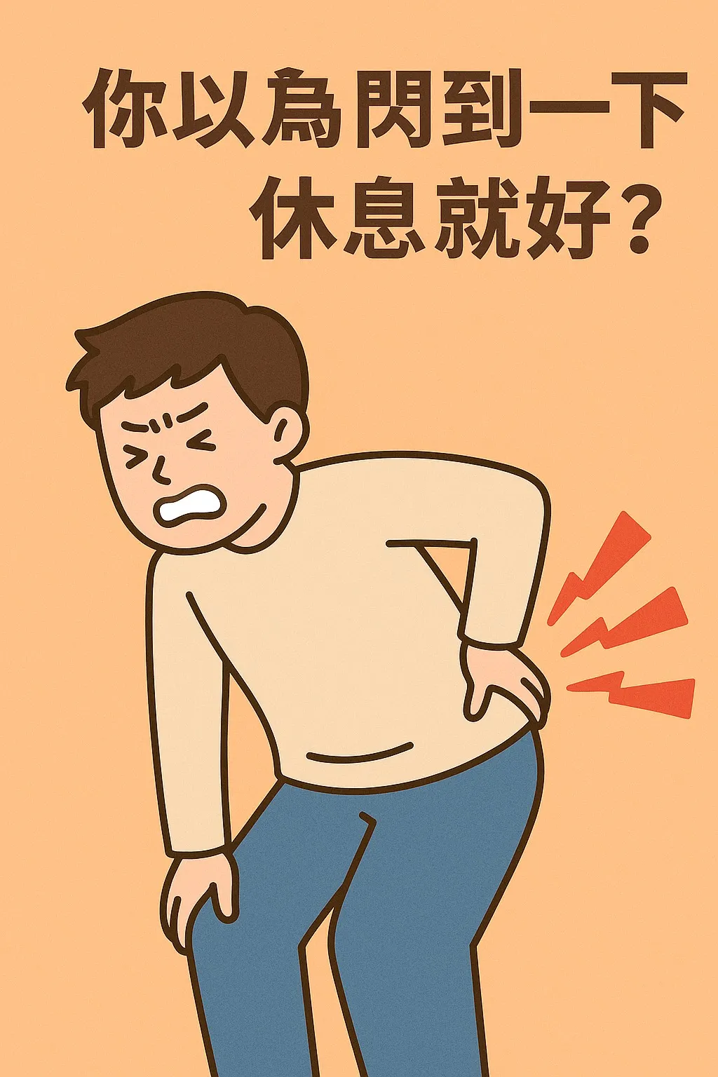 你以為閃到一下，休息就好?台北整復,淡水整復